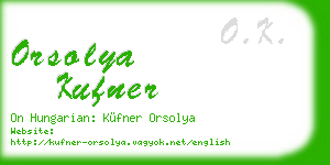 orsolya kufner business card