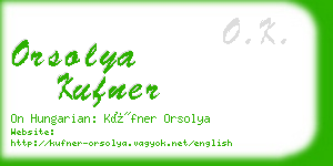 orsolya kufner business card